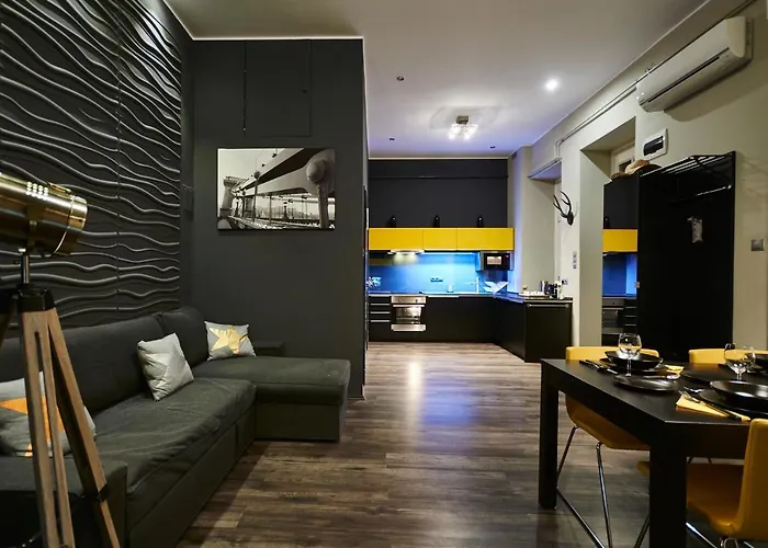 Central Location Yellow-Black Apartment