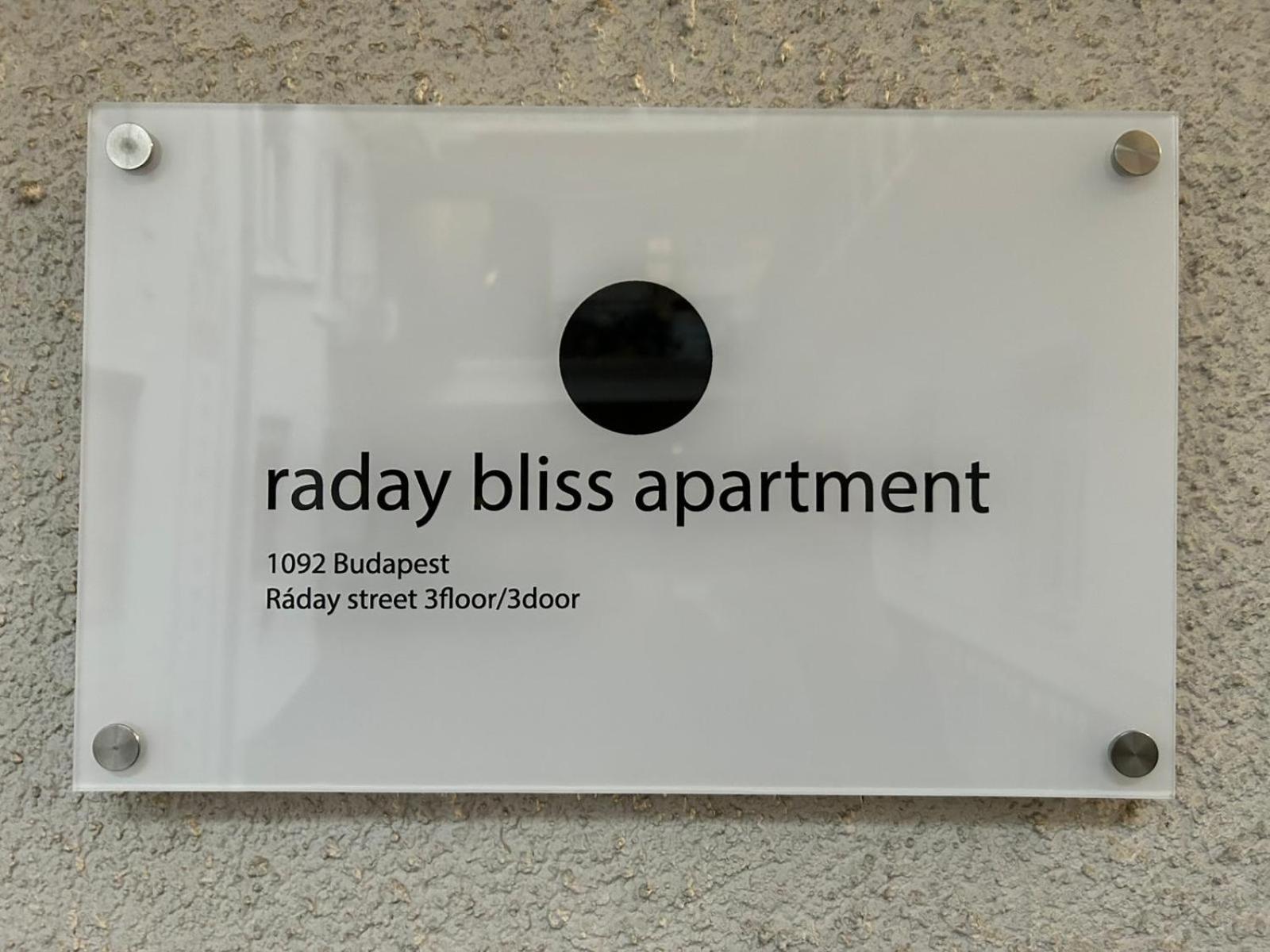 Raday Bliss Apartman Budapest