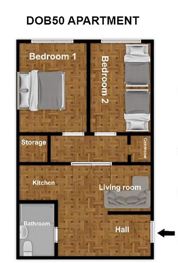 Dob50 Spacious - 2 Separate Bedroom, 4 People, Ac, Wifi * Budapest