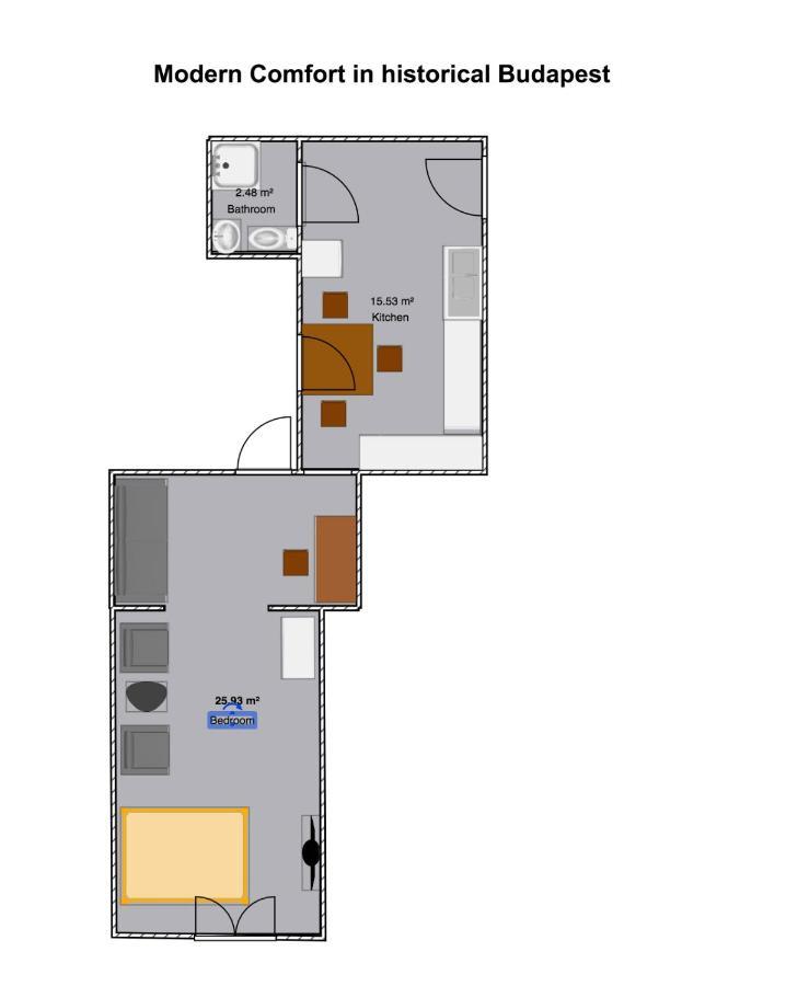 Modern Comfort In Historical Apartamento Budapest