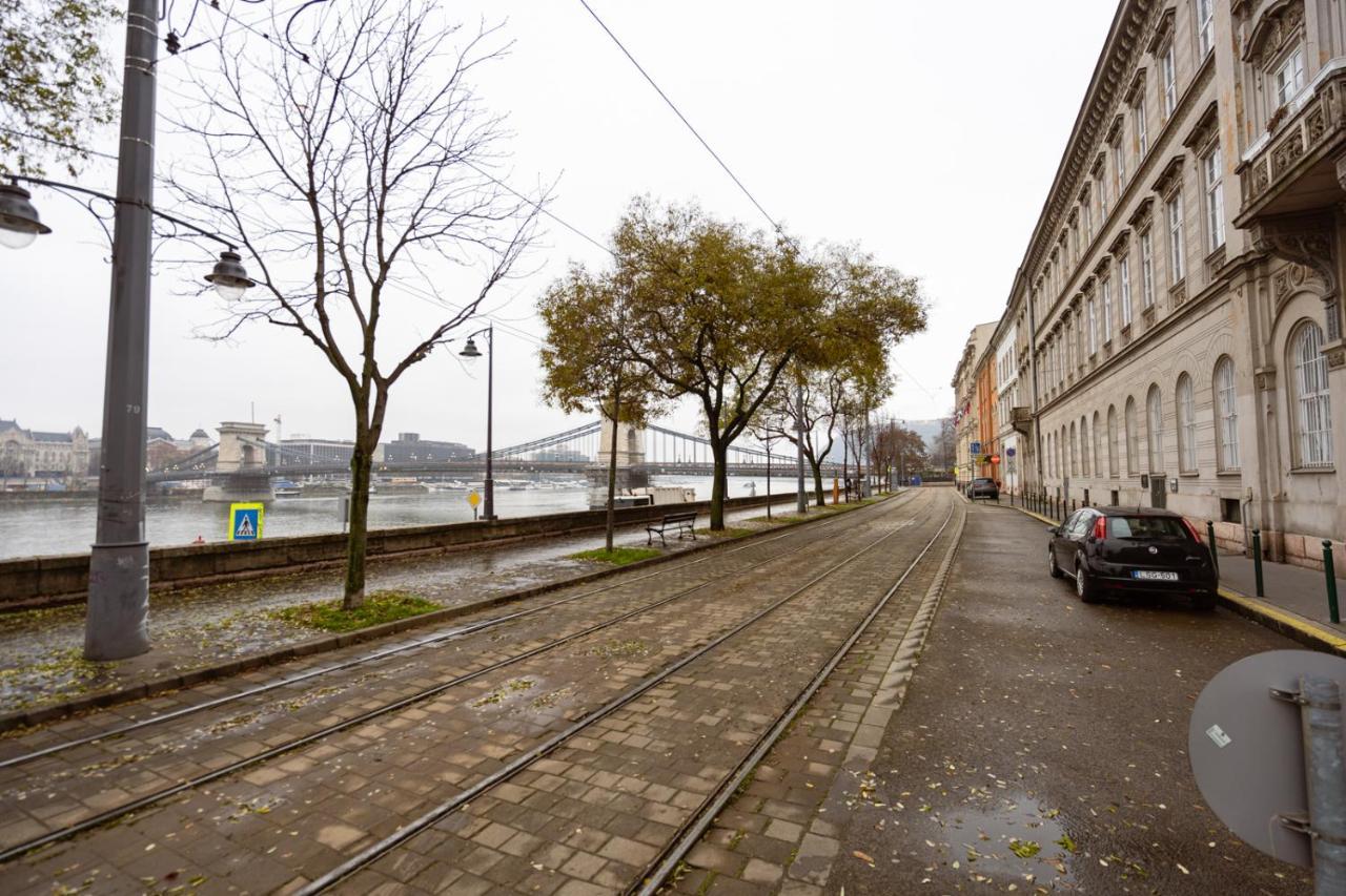 Danube Waterfront View At Chain Bridge * Budapest