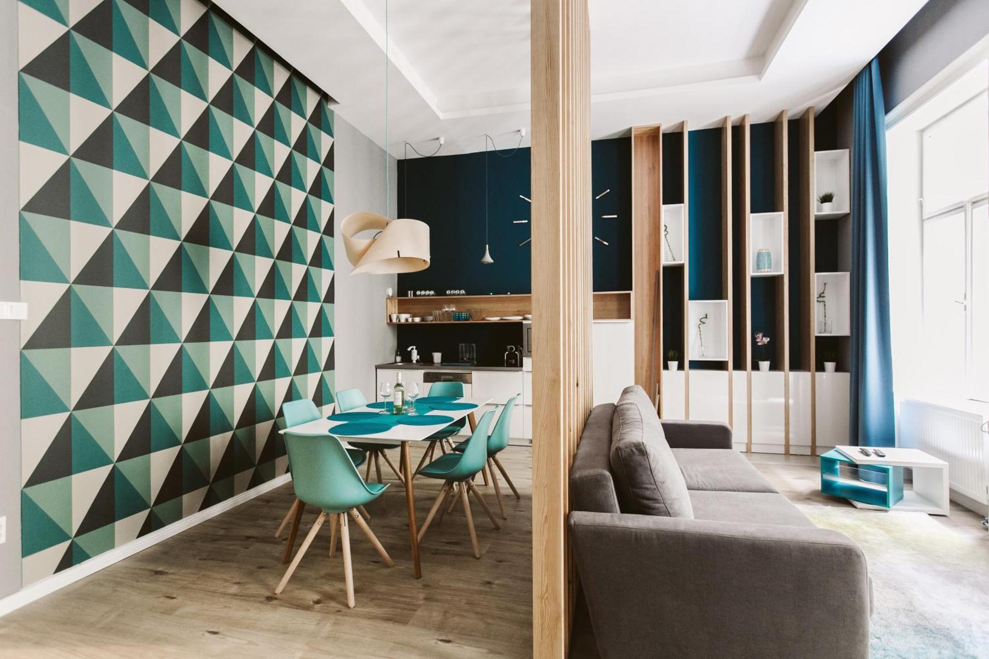Turquoise Harmony In The Heart Of The Budapest