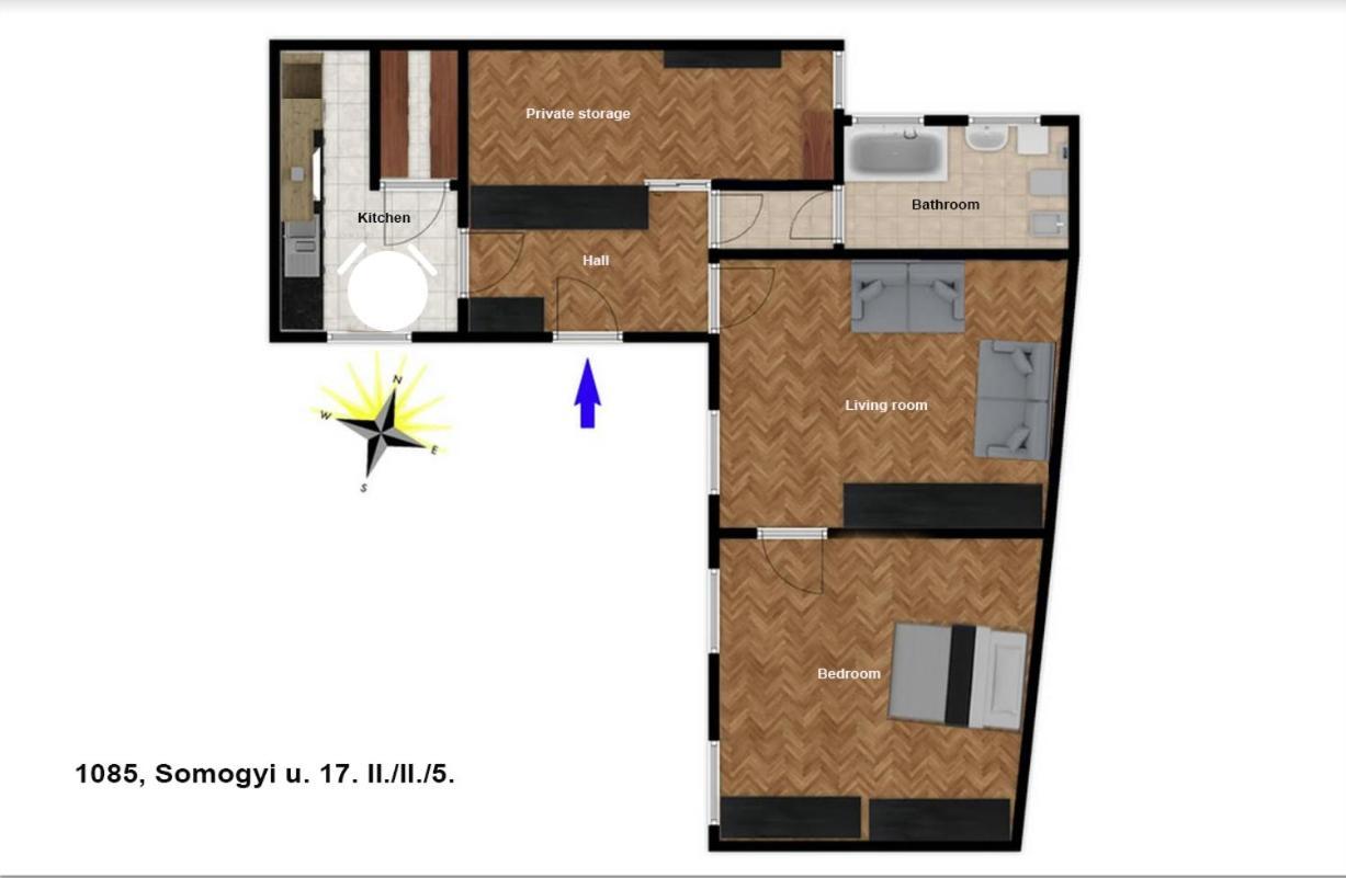 Apartmán Hi!5 Spacious Palotanegyed Budapešť
