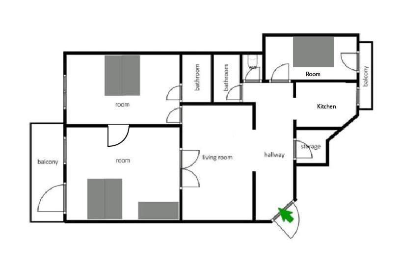 Central&cozy Balcony!3bdr 2bth * Budapest