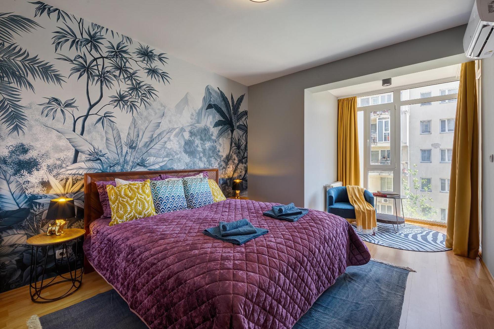 Stylish And Colorful With Balcony