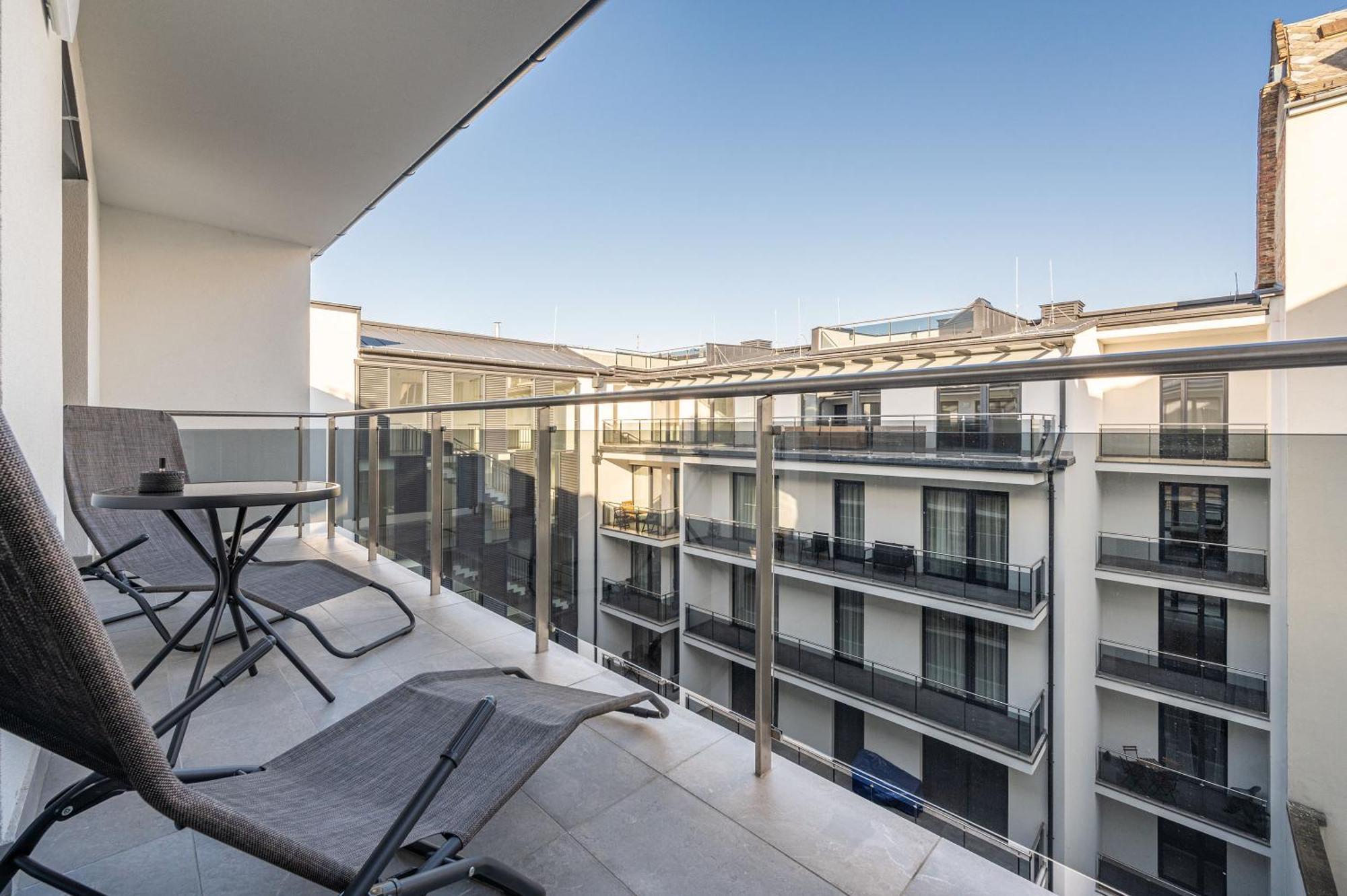 With Garage And Balcony In Center *