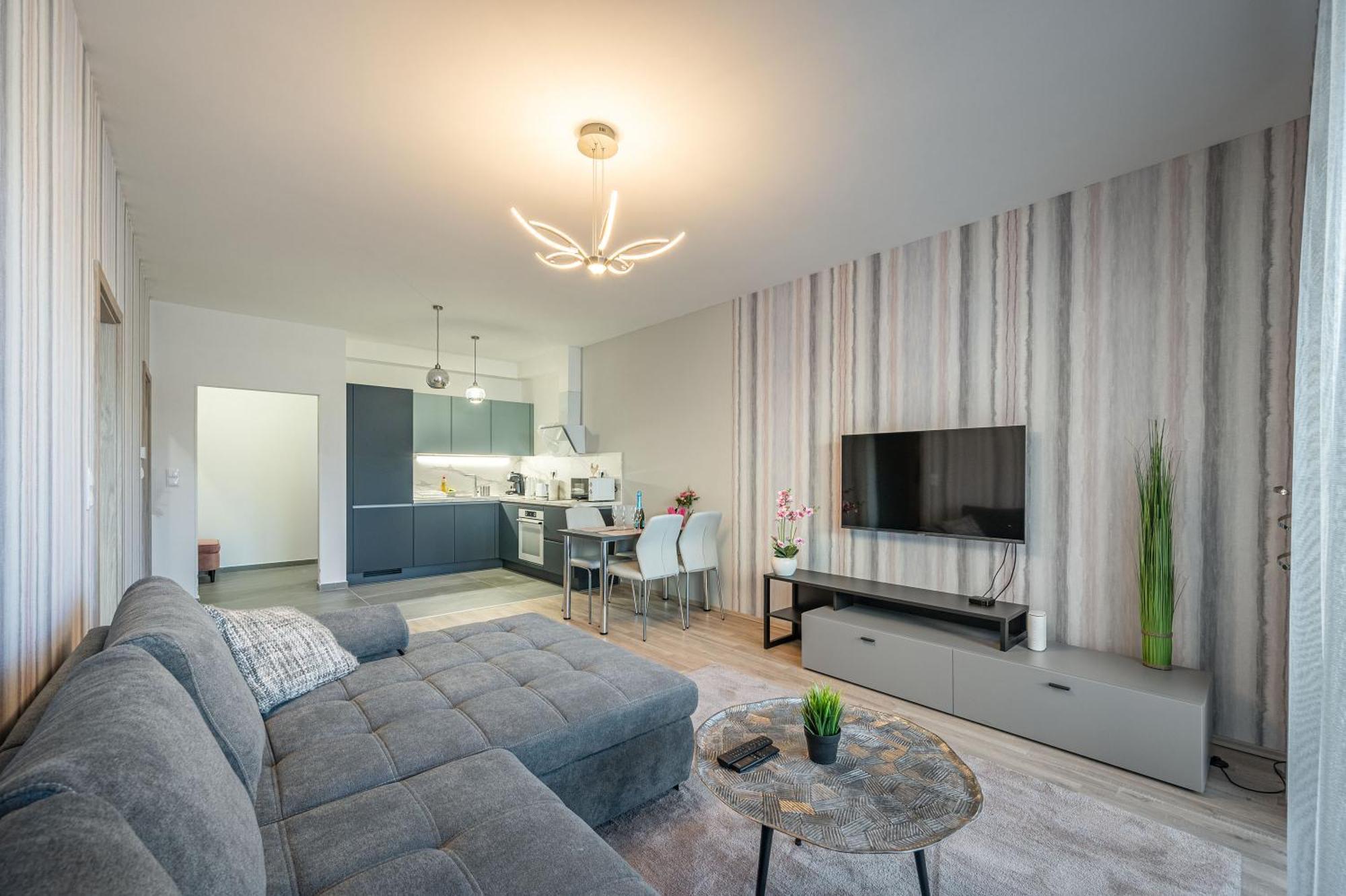 With Garage And Balcony In Center *
