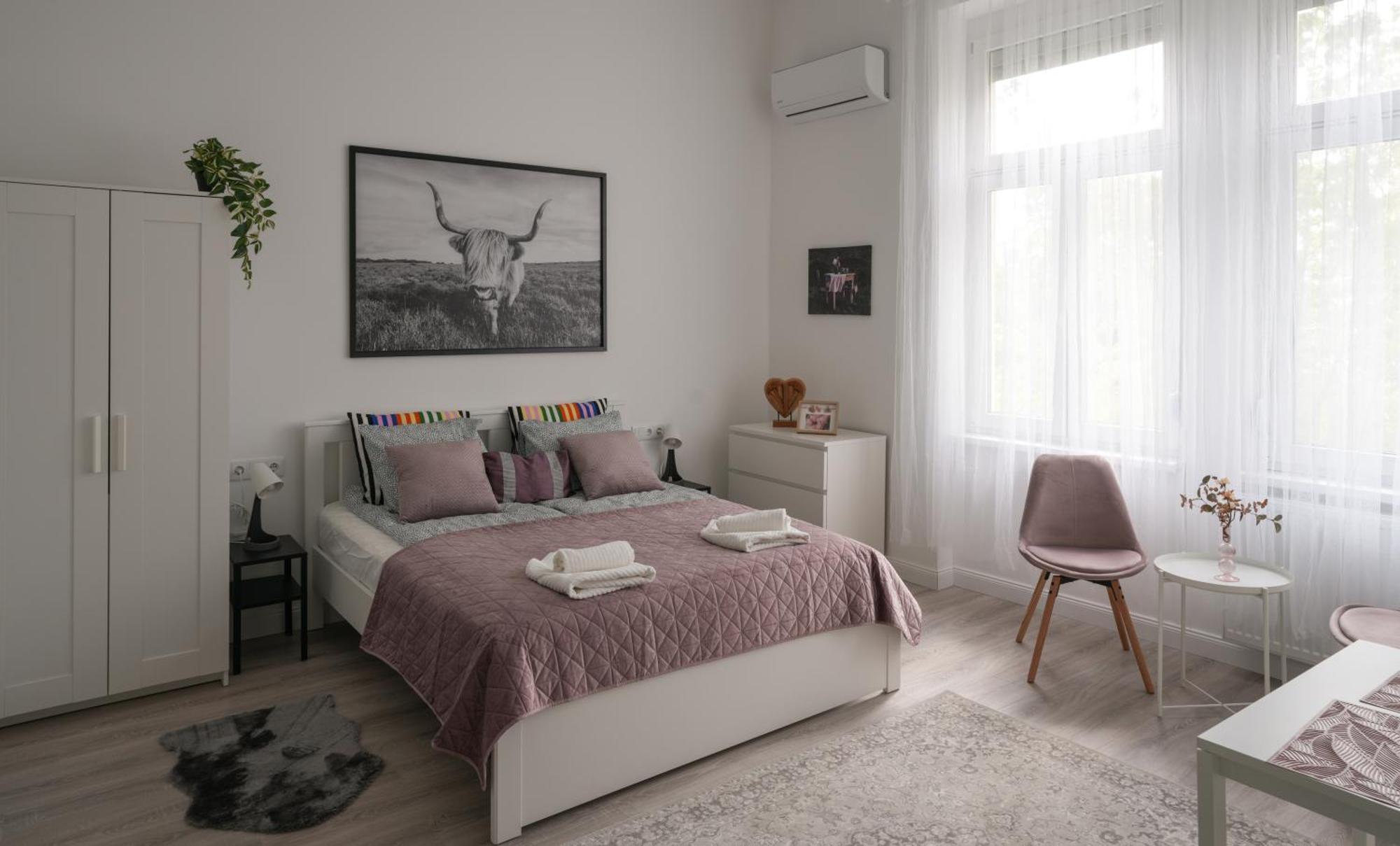 Apartamento A Lovley Newly Decorated Fully Equipped Walking Distance To The Park Where Will Find The World Famous Szechenyi Thermal Bath Spa, Museums , And The Capital Circus , Ac, Smart Tv, High Speed Internet