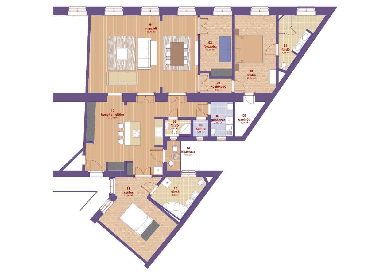 Urban Haven - 3 Beds, 3 Baths, Free Parking, Near Market * Budapest