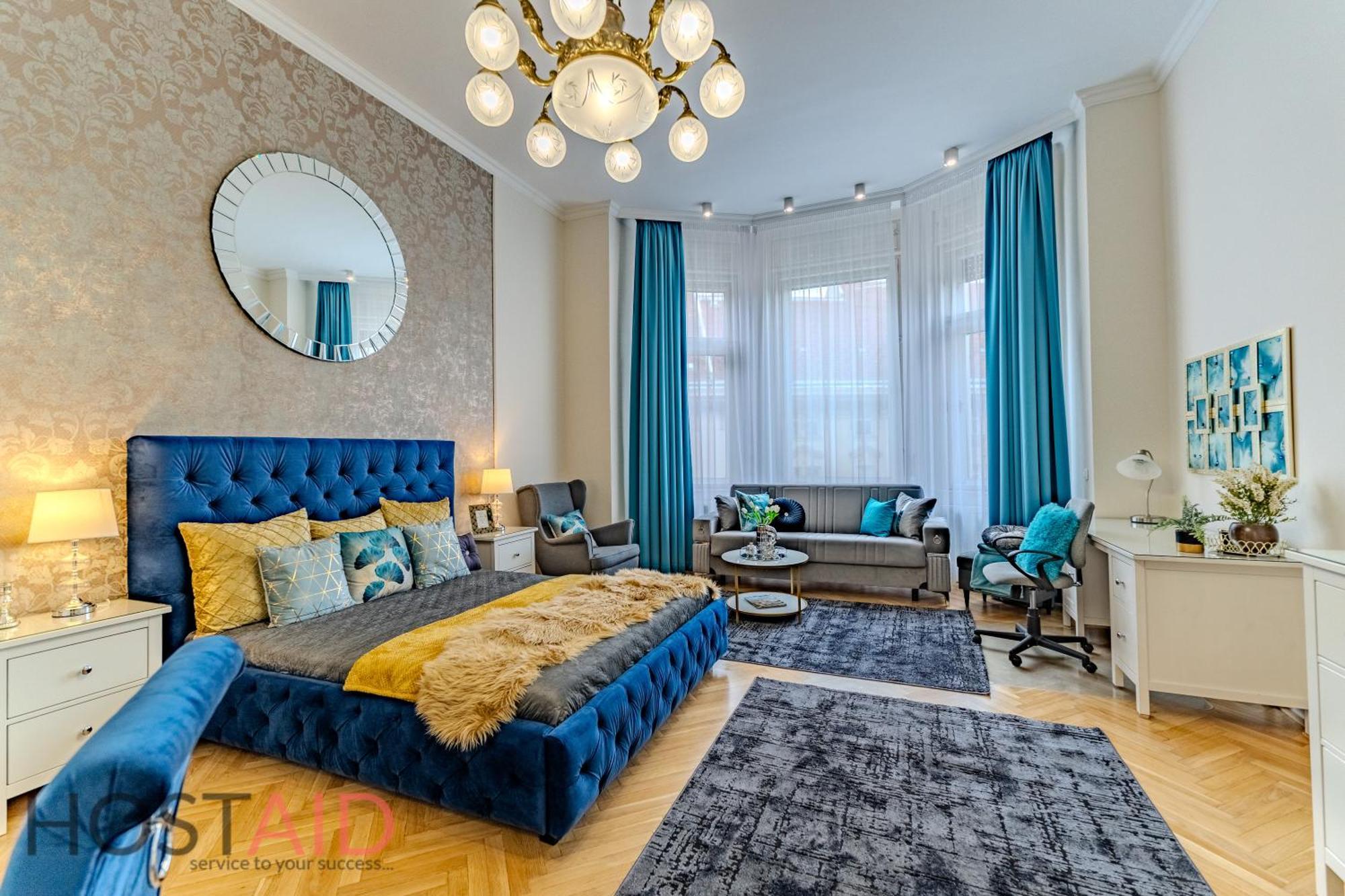 Apartment Blue Fountain Design - Hostaid Budapest