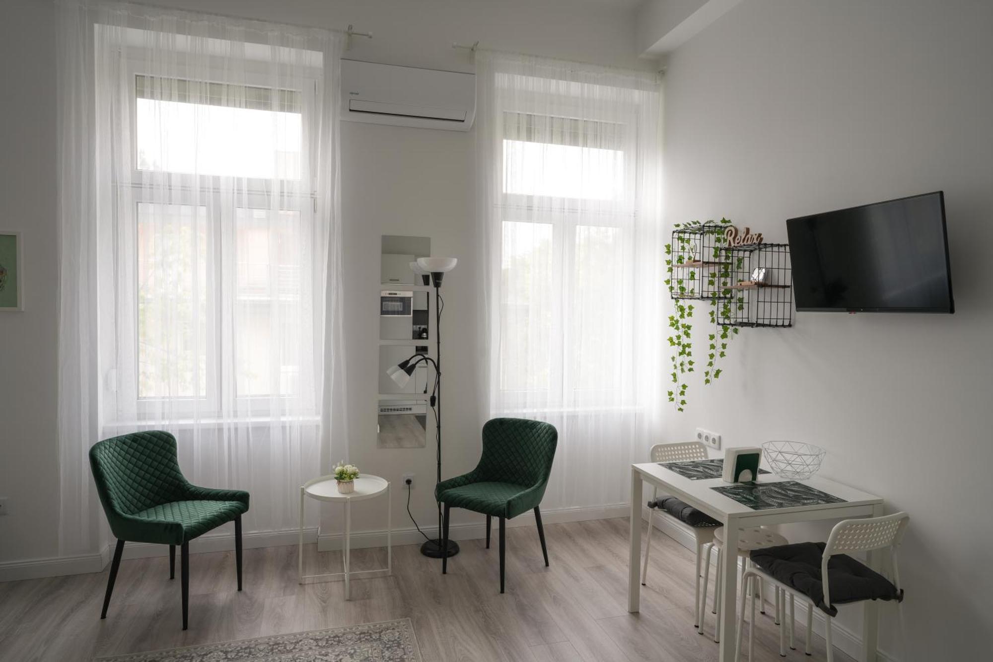 Beautiful Newly Refurbished Studio,fully Equipped Walking Distance To The Park Where Will Find The World Famous Szechenyi Thermal Bath Spa, Museums , And The Capital Circus , Ac, Smart Tv, High Speed Internet Apartment Budapest