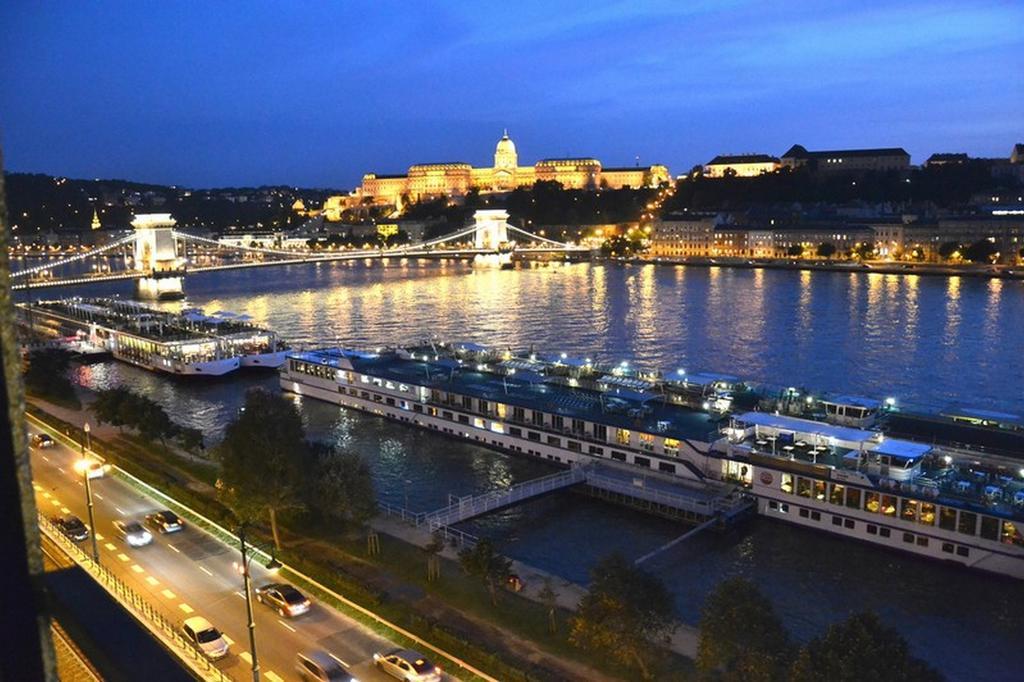 Castle And Danube Panorama Boedapest