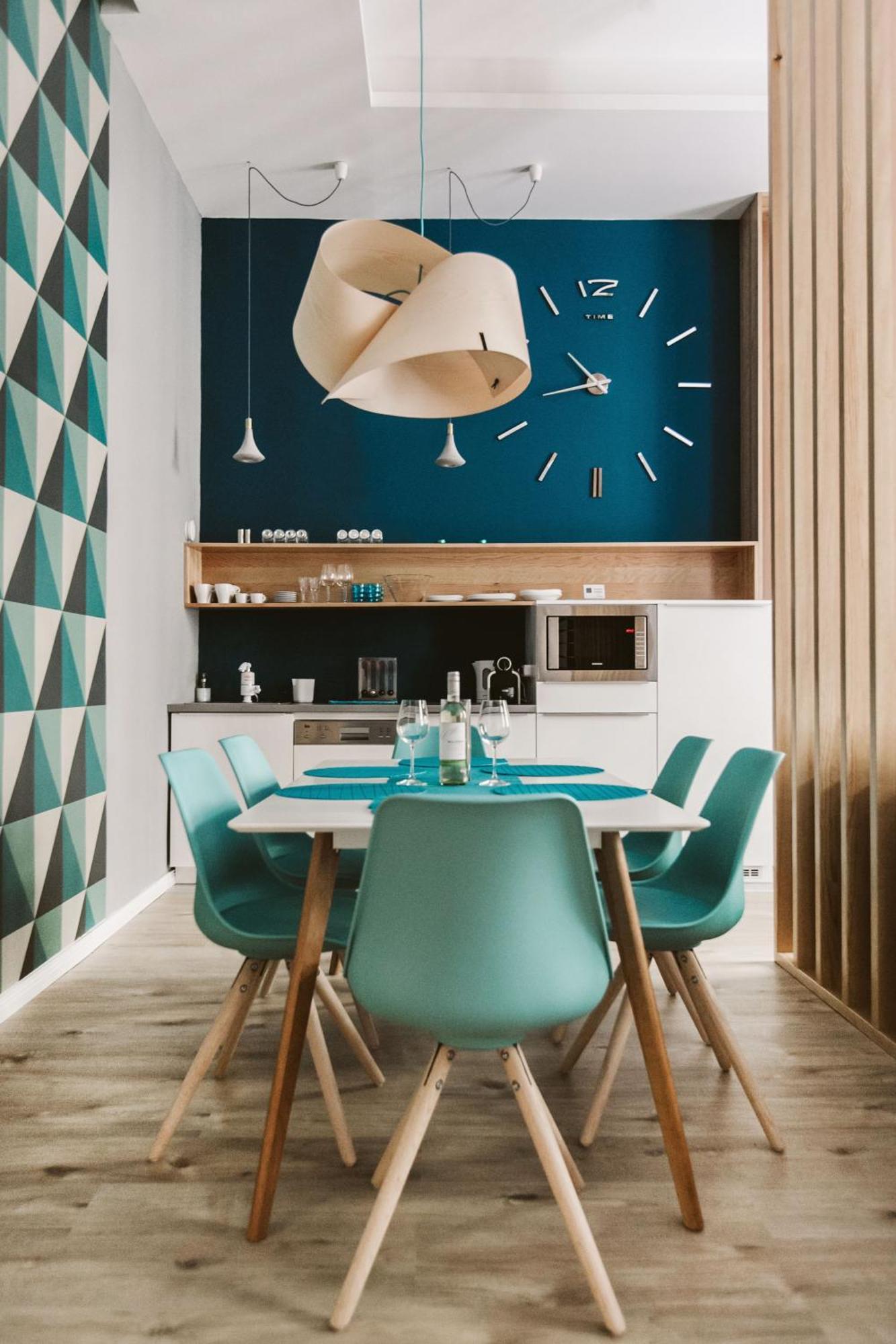 Turquoise Harmony In The Heart Of The Apartament Budapeszt