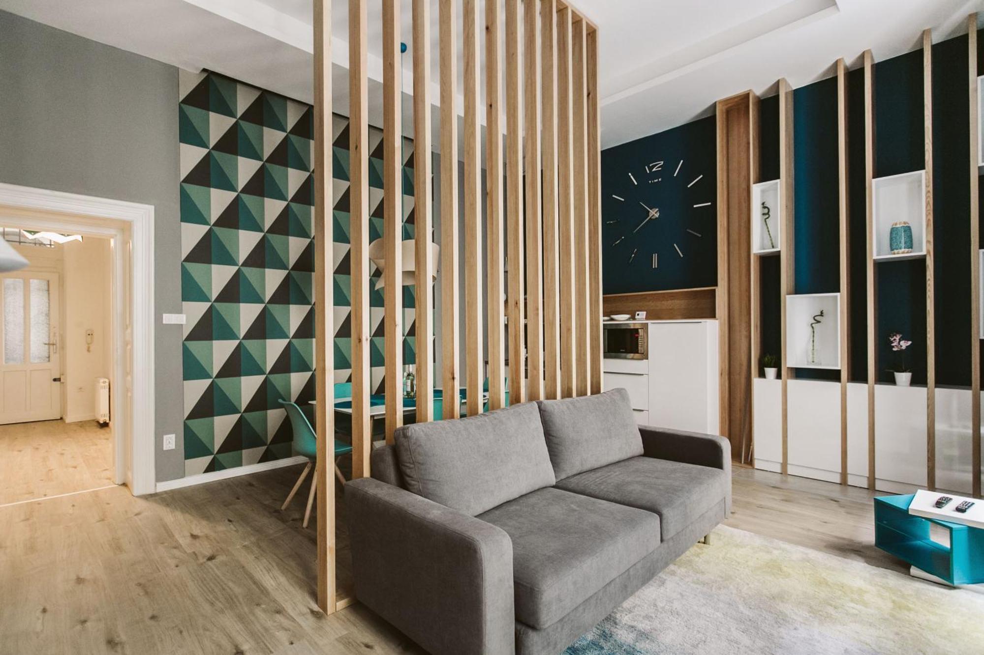 Turquoise Harmony In The Heart Of The Apartament *