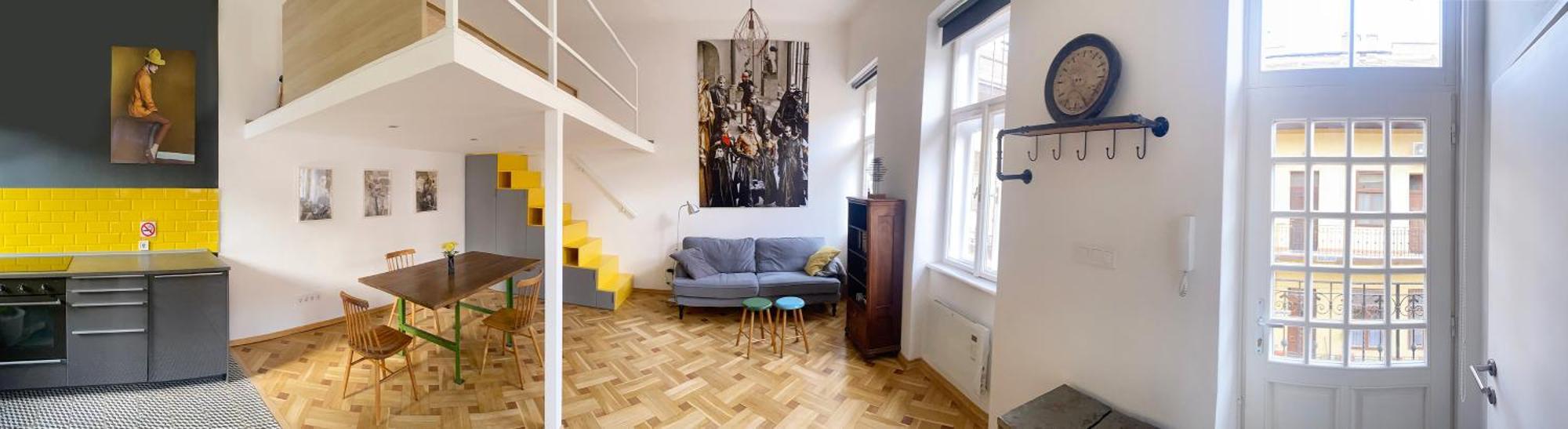 Bright Artist Loft W Terrace Budapest